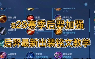掌握后裔铭文出装教学攻略（打造强大的后裔装备配置，提升战斗能力）