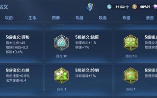 庄周入门出装铭文攻略（探索庄周的装备选择与铭文搭配策略）