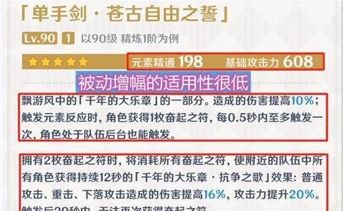 《原神》游戏中苍古自由之誓适合哪些角色使用？（打造最强角色，掌握这一个！）-第3张图片-游趣乐园