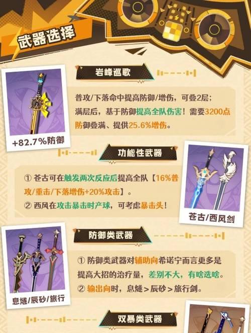 《原神》游戏中苍古自由之誓适合哪些角色使用？（打造最强角色，掌握这一个！）-第2张图片-游趣乐园