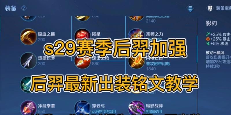 掌握后裔铭文出装教学攻略（打造强大的后裔装备配置，提升战斗能力）-第1张图片-游趣乐园