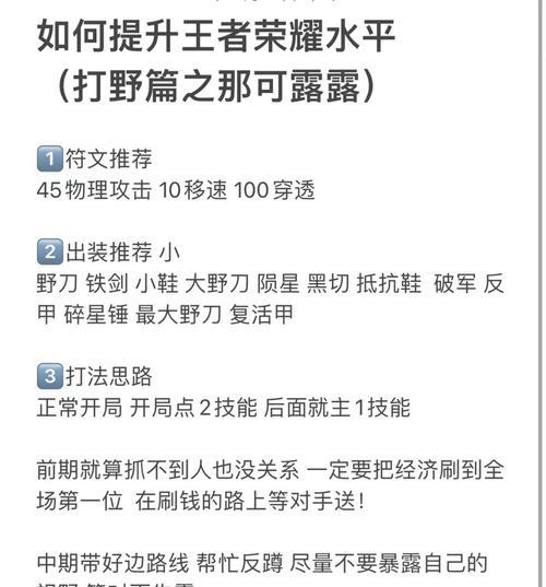 单排沙漠打野出装攻略（提升胜率的关键技巧与装备选择）-第2张图片-游趣乐园